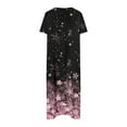 thumbnail image 4 of FASHIONWT Women Vintage Easter Printed Short Sleeve Crewneck Midi Pockets Dress, 4 of 4