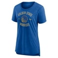 thumbnail image 2 of Women's Heather Royal Golden State Warriors Heritage Tri-Blend T-Shirt, 2 of 3