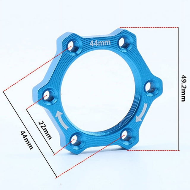 Yimiti 44Mm Bike Rotary Screw Thread Hub Flange Adapter Brake Disc For Rotor Base,Blue