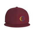 thumbnail image 3 of DouZhe Flat Brim Cap Snapback Hat, Sun Light Face Prints Adjustable Red Adult Baseball Cap, 3 of 6