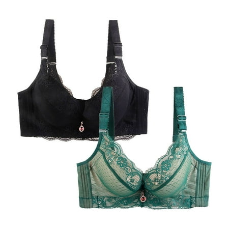 Clearance! MITCOWBOYS Bras for Women Pack Of 2 Sports Bra Small Women s Breathable Plus Sports Size Lace Bra Womens Bras Sexy Push Up Bra Plus Size Sports Bra Clearance! 2PC-3XL Multi-color