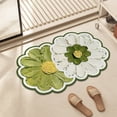 thumbnail image 1 of Alfombrilla de baño con forma especial de flores, alfombrilla para puerta de inodoro, alfombrilla absorbente de agua para inodoro, alfombrilla suave antideslizante y anticaídas para baño, 1 of 2