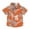 Orange, variant on Boys Hawaiian Shirt Print Short Sleeve Shirt Casual Button Down Shirt with Chest Pocket Beach Summer Tops Size 2-15 Years