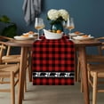 thumbnail image 2 of Red Black Plaid Table Runner - 72 Inch Long, Kitchen Dining Table Runner Dresser Scarves, Country Vintage Bear Buffalo Gingham Farmhouse Decor for Coffee Tables Wedding Party Banquet, 2 of 8