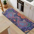 thumbnail image 5 of Multicolor Ethnic Paisley Pattern Kitchen Rug Mat,Kitchen Runner Rugs Non Skid Washable,Decorative Kitchen Floor Mats for Kitchen,Sink,Laundry,17"x47.2", 5 of 7