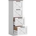 thumbnail image 1 of HOMCOM 4 Drawer File Cabinet, Filing Cabinet Fits Letter/A4 Size, White, 1 of 10