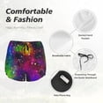 thumbnail image 6 of Lsque Bright Universe Printed Women's Running Shorts with Liner Pockets,Elastic Quick Dry Workout Athletic Gym Yoga Shorts,Womens High Waist Shorts-, 6 of 9