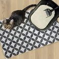 thumbnail image 4 of fresh kitty soft jumbo foam easy clean litter trapping mat for pet cat litter box, grey & black, 4 of 6