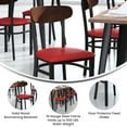 thumbnail image 6 of Flash Furniture Wright Boomerang Back Dining Chair, Walnut/Red, 6 of 12