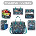 thumbnail image 2 of Colorful Dinosaurs Flowers Border Pattern Womens Lunch Box for Work,Insulated Large Lunch Bag for Tween and Teen,Loncheras Para Mujer,Leakproof Adult Lunch Bag for Work,Beach,Travel,Picnic,Camping, 2 of 7