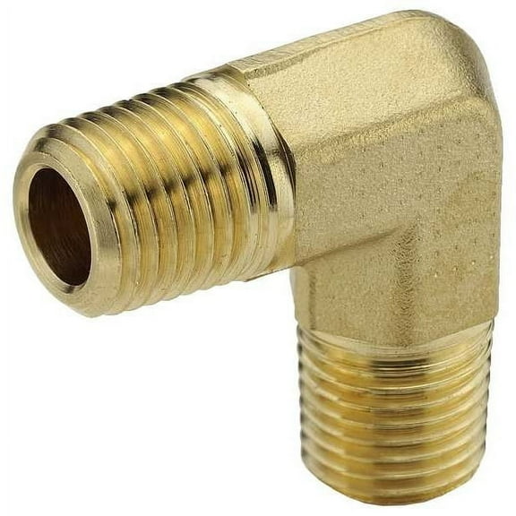Parker 90 Elbow, Brass, 1/4 in Pipe Size, MNPT 1204P-4