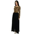 thumbnail image 4 of Bimba Womens Long Sleeve Maxi Dress with Pockets Animal Print Boho Chic Dresses, 4 of 7