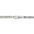 thumbnail image 4 of 925 Sterling Silver 4mm Fancy Byzantine Chain 18 Inch, 4 of 7
