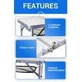thumbnail image 4 of Nice C Folding Table Adjustable Height, Portable Camping Table Lightweight Aluminum, with Carry Handle for Outdoor, Beach, BBQ, Picnic, Cooking, Festival, Indoor, Office (Medium), 4 of 5