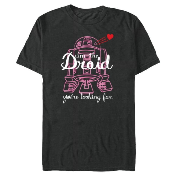 Star Wars R2-D2 I’m the Droid You’re Looking For Valentine - Short Sleeve Blended T-Shirt for Adults - Customized-Dark Heather