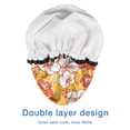 thumbnail image 4 of Shower Caps,Pioneer Flower Floral Print Pattern Waterproof Shower Cap for Women 4 Pieces,Double Reusable Hair Cover for Shower PEVA Elastic Stretch Hem, 4 of 7