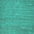 thumbnail image 1 of Ahgly Company Indoor Square Abstract Turquoise Blue Contemporary Area Rugs, 3' Square, 1 of 4