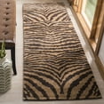 thumbnail image 3 of SAFAVIEH Soho Eglantine Animal Striped Wool Area Rug, Brown/Gold, 6' x 9', 3 of 8