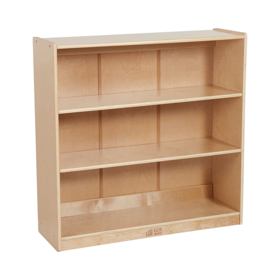 ECR4Kids Wooden Classic Bookcase with Adjustable Shelves, 36in, Classroom Bookshelf, Natural