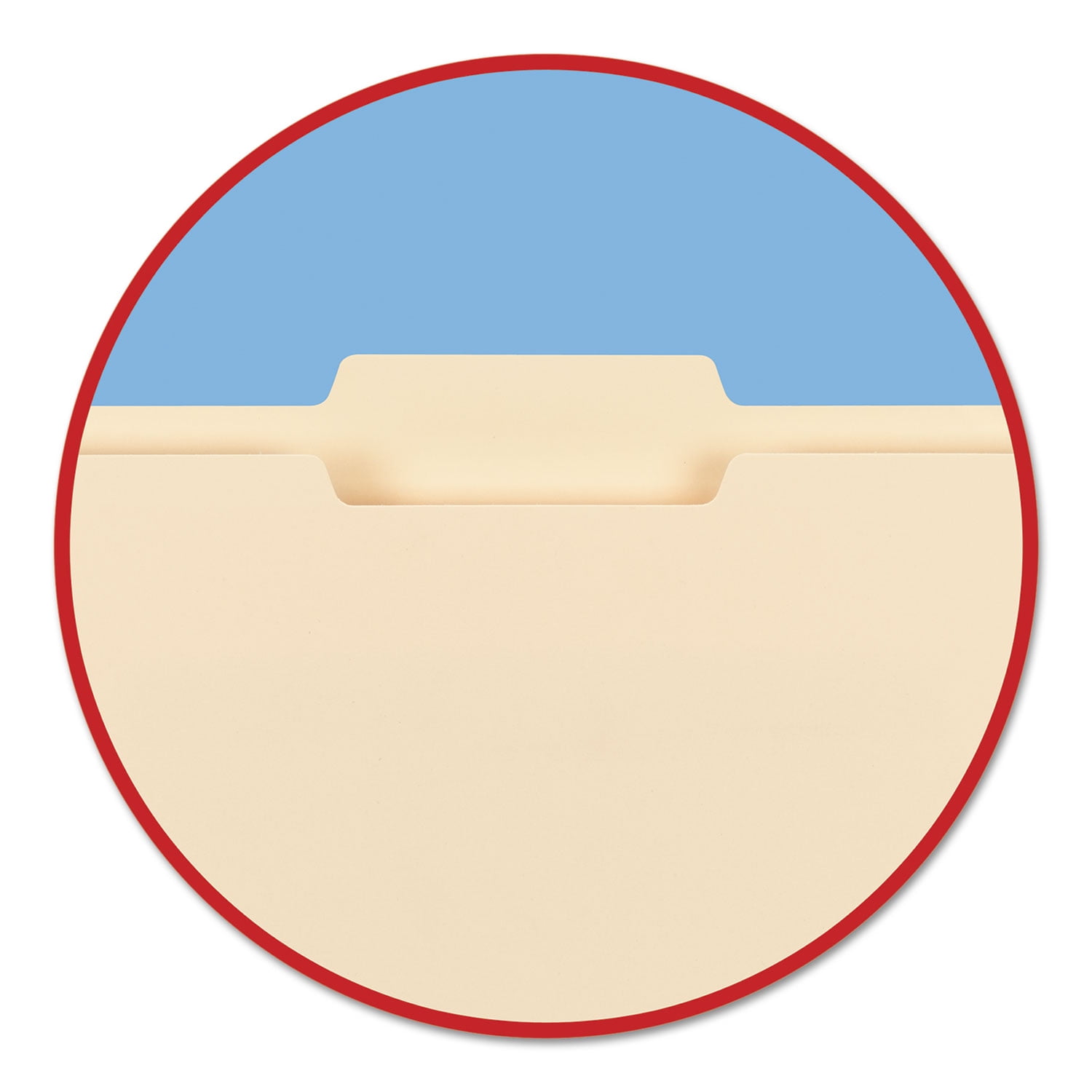 Smead 10338 Antimicrobial One-Ply File Folders, 1/3 Cut Top Tab, Letter, Manila, 100/Box