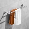 thumbnail image 3 of Toallero de acero inoxidable de 60 cm, toallero de baño de doble brazo, estante montado en la pared en níquel cepillado, 3 of 5