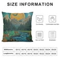 thumbnail image 5 of Nawypu Spring Throw Pillow Covers Moon Abstract Deer Floral Design Daisy Mountain Waterfall Green Comfortable Decorative Couch Bed Office Indoor Cushion Covers Covers, 5 of 5
