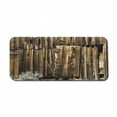 thumbnail image 1 of Rustic Computer Mouse Pad, Oak Barn Siding Door Cracked Rusted Hinges Dated Timber Mansion Farmland Nobody Design, Rectangle Non-Slip Rubber Mousepad X-Large, 35" x 15", Brown, by Ambesonne, 1 of 2