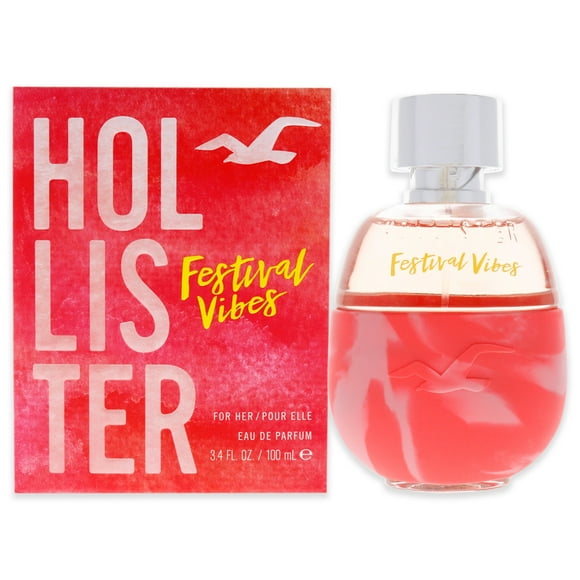Hollister Festival Vibes for Women 3.4 Oz Eau De Parfum Spray, 3.4 Ounce, 0.2 kilograms, 96.3883 gramo, 1 Hollister Hollister Perfume Spray EDP 3.4 oz