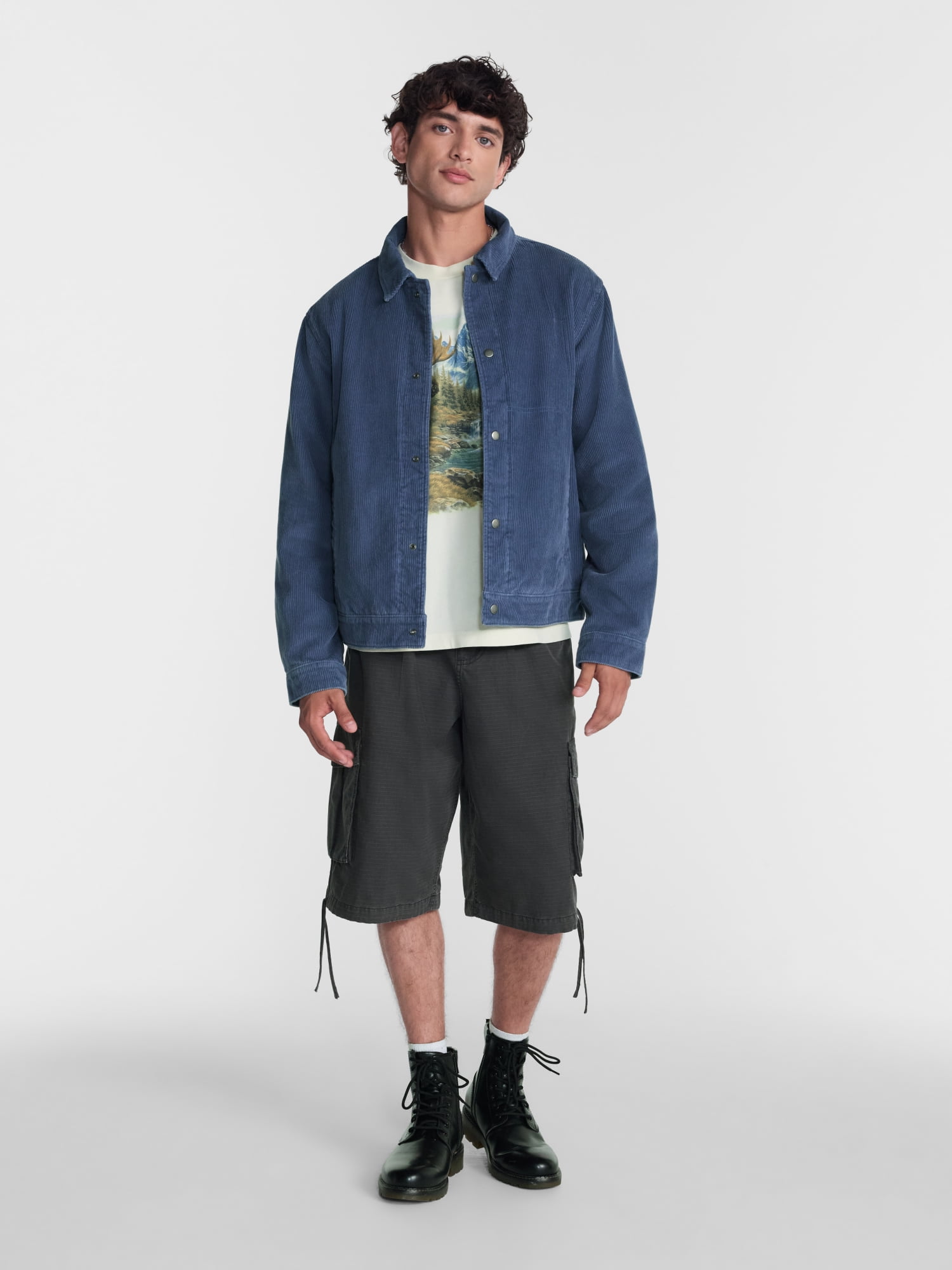 No Boundaries Corduroy Trucker Jacket, Men’s S-3XL