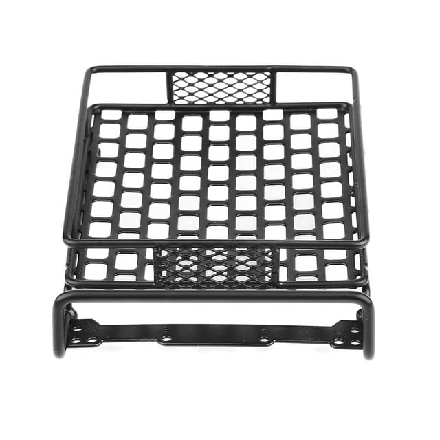 Roof Rack, Trailer Hitch Cargo Carrier Roof Rack Basket Model Vehicle Accessory Steel Luggage Tray Roof Rack Car Top Luggage Holder for CC01/CR01/D90/SCX10 1/10 1/8 RC Crawler Car