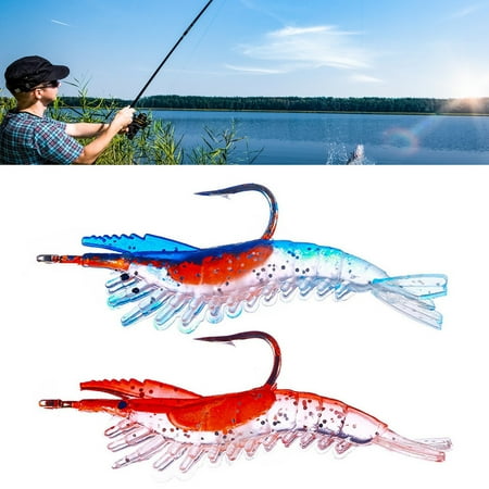 ASKMZ Artificial Lure 5Pcs/Pack 6cm3g Soft Lures Realistic Eye Simulation Angling PVC Artificial Shrimp Fishing Equipment for Fishing