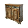 thumbnail image 4 of handmade Handcard Solid Wood 2 - Door Cabinet | Farmhouse Style Small Storage Cabinet | Dining Room Buffet With Painted Patina, 4 of 10