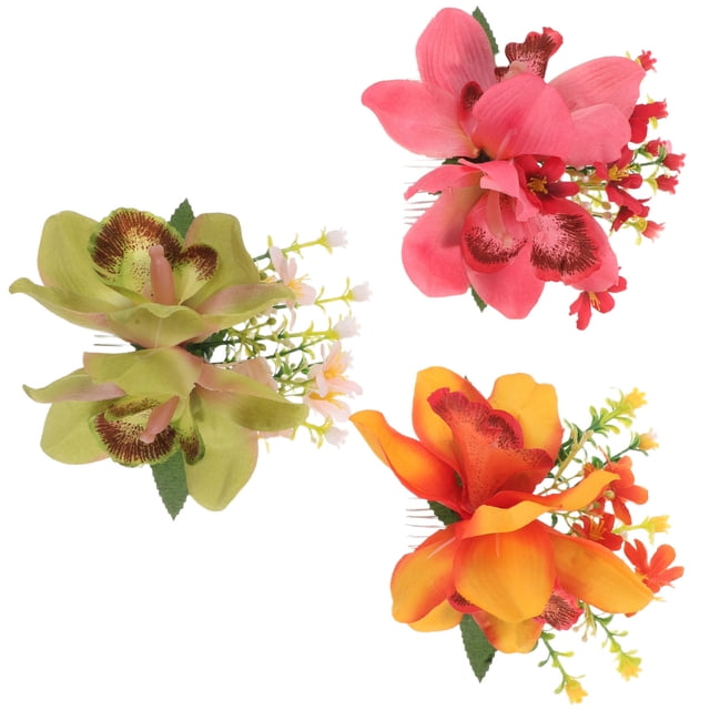 VERDANVERSE 3Ud Clips Para Moños Con Artificiales Estilo Tropical Para Peinados