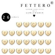 Fettero 14K Gold Plated Dainty Tiny Initial Letter Heart Choker Pendant Necklace Jewelry Gift for Women