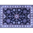 thumbnail image 1 of Ahgly Company Machine Washable Indoor Rectangle Persian Blue Traditional Area Rugs, 5' x 8', 1 of 4
