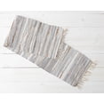 thumbnail image 2 of Audreys Gray and Gold Chindi Cloth Woven Table Runner W/ 4 Matching Placemats, 2 of 3