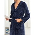 thumbnail image 2 of Flannel Couple Hooded Bathrobe (1pc), 2 of 4