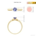 thumbnail image 4 of ANGARA Natural Solitaire Round Tanzanite Tapered Shank Ring in 14K Yellow Gold for Women (Size-5mm) | December Birthstone, Birthday, Anniversary, Jewelry Gift for Women | Natural Tanzanite Ring, 4 of 9
