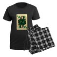 thumbnail image 5 of CafePress - Queen Of Shamrocks Card Women's Dark Pajamas - Women's Short Sleeve Print T-Shirt and Pants Dark Cotton Pajama Set, 5 of 7