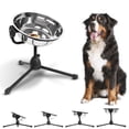 thumbnail image 1 of Cuenco elevado para perros Vexong con soporte ajustable de metal, 4,7 L, acero inoxidable, 1 of 9