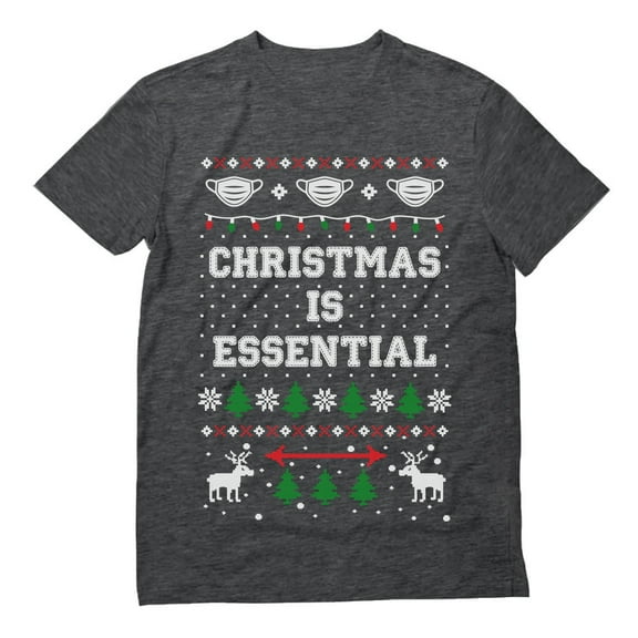 Tstars Mens Christmas Is Essential Funny Humor Quarantine 2020 Ugly Christmas T Shirt
