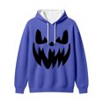 thumbnail image 6 of Halloween Hoodies for Men Long Sleeve Casual Funny Pumpkin Face Graphic Hoodie Waffle Pullover Sweatshirt, 6 of 6