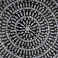 thumbnail image 6 of DecMode Black Mother of Pearl Shell Handmade Mosaic Plate Wall Decor with Beige and Gray Accents, 6 of 16