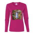 thumbnail image 2 of Living Life In The Sun Surfboards Sunsets Lighthouse Pop Culture Womens Graphic Long Sleeve T-Shirt, Fuschia, 2XL, 2 of 3
