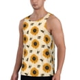 thumbnail image 2 of Fotbe Sunflowers And Bee Pattern Men's Quick Dry Workout Tank Top Gym Muscle Tee Fitness Bodybuilding Sleeveless T Shirt Breathable Workout Shirt-Medium, 2 of 9
