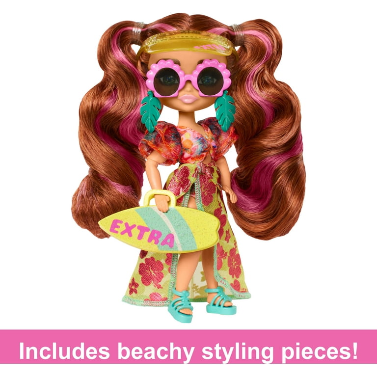 Barbie Extra Minis Travel Doll with Beach Fashion, Barbie Extra