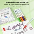 thumbnail image 3 of EUDIDV Christmas Products Marker Pen For Highlight, New Double Line Self-outline Marker Pen Set Glitter Gel Markers, Colorful Markers Art Pens For Drawing, Greetin Festive Supplies, 3 of 7