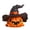 D, variant on EazyTech Halloween Witch Pumpkin Resin Decor - Cute Witch Hat Ornament for Tabletop, Shelf, Home Decor, Spooky Gift, 2.76 Inch Festive Knick Knack