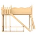 thumbnail image 6 of Leumius Full Loft Bed Frame with Storage Shelves and Wardrobe, Solid Wood Loft Bed with Detachable Slide and Ladders for Kids Teens Adults Natural, 6 of 8