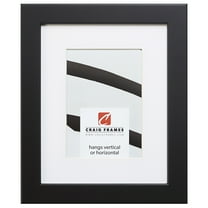 Craig Frames 26273 12x36 inch Black Satin Picture Frame Matted for an 8x32 Photo